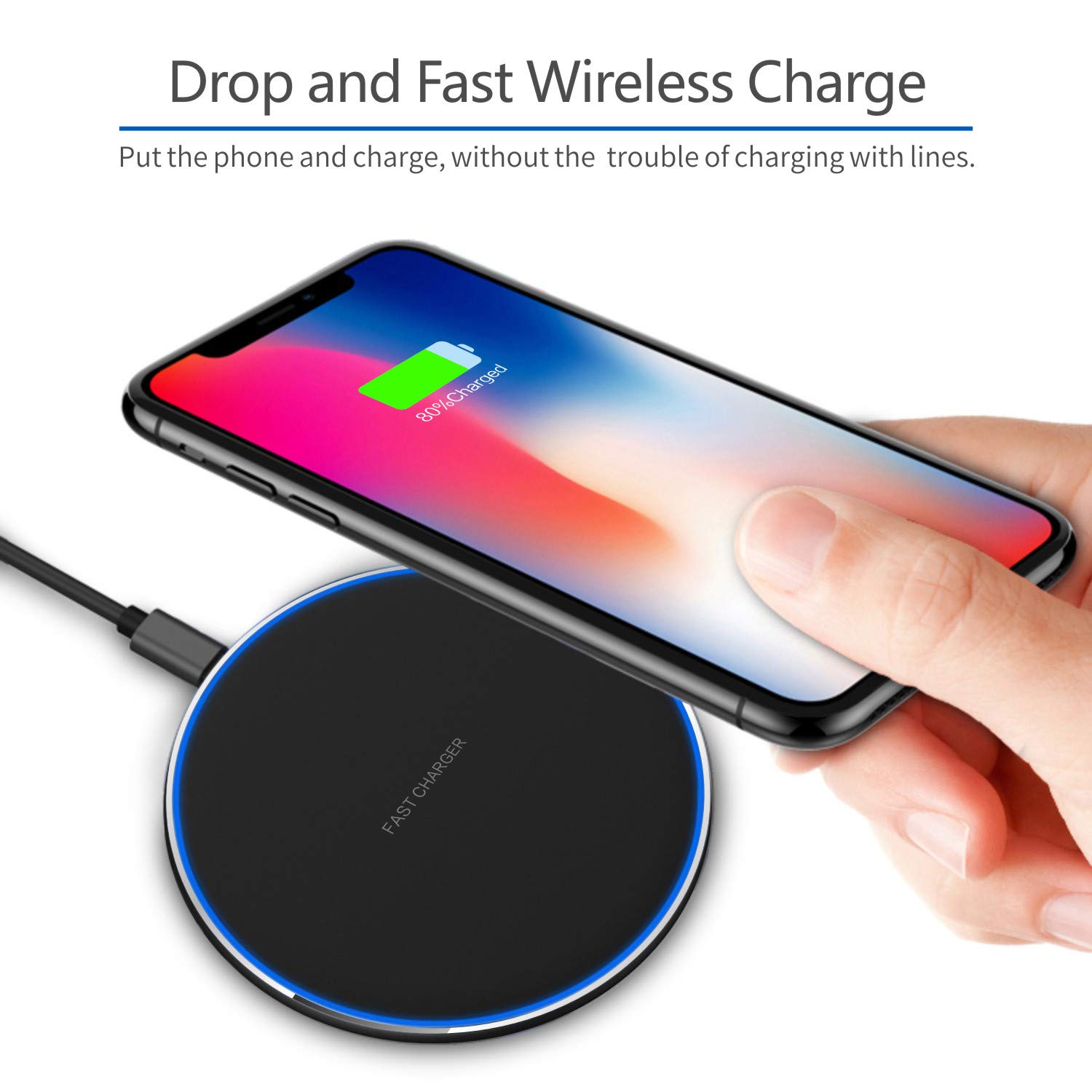 Wireless Charger for iPhone 14 13 12 11 X Pro Max & Apple Watch - Charging Station for iPhone