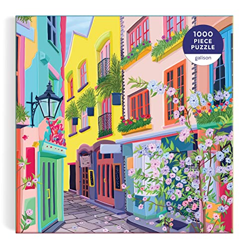 Rompecabezas Galison London Passage de 1000 piezas para adultos | Calle londinense colorida, paisaje urbano inglés, ilustrado, desafiante, papel reciclado, sin polvo, tamaño final 27" x 20" miniatura 6