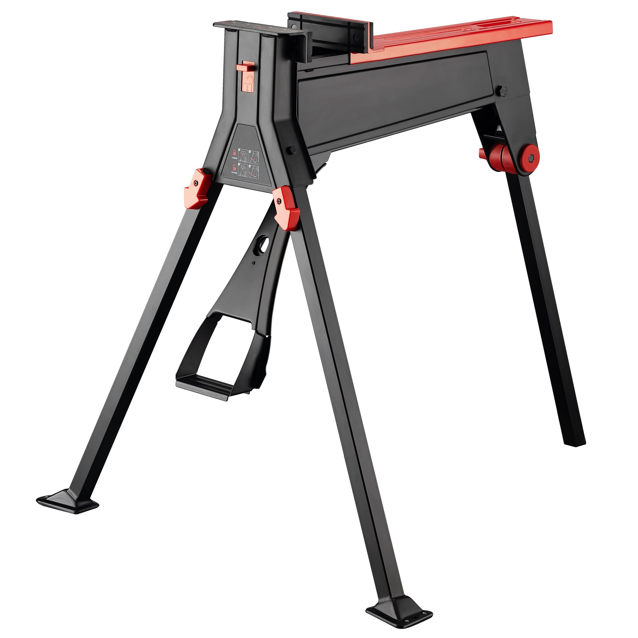 Wiltec Banco de Trabajo con Sistema de sujeción hasta 1000 kg Plegable y portátil Mesa de Trabajo móvil Equipamiento ergonómico Mesa para Taller para talleres, carpinteros, garajes y Bricolaje