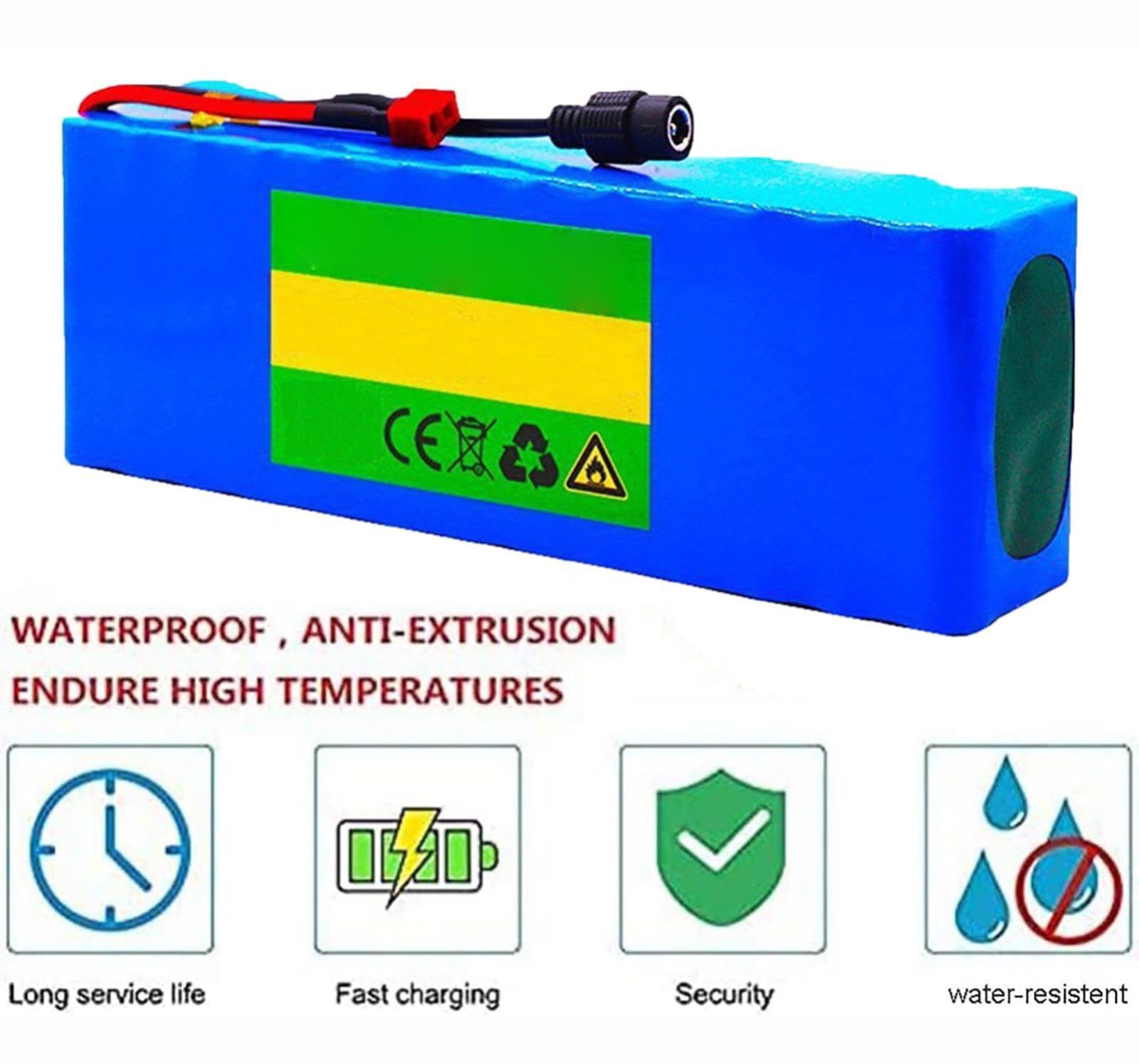 Batterie Lithium-Ion 48 V 30 Ah Avec Protection BMS Intégrée Et Chargeur Pour Vélos Et Scooters Électriques - Capacité De 30 Ah XT60,48V 30AH