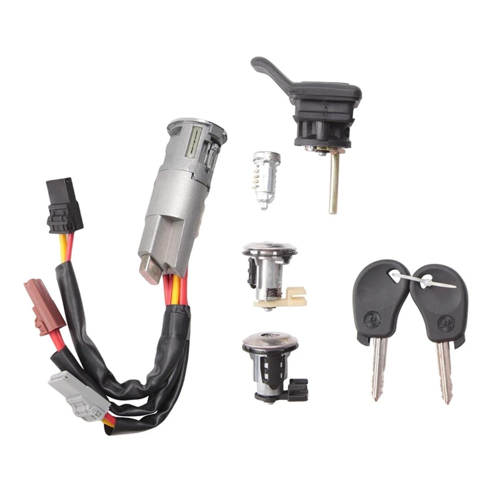 Cilindro de cerradura de puerta for Citroën ZX (N2), interruptor de encendido, tapa del depósito de combustible y portón trasero con 2 llaves 4162F7
