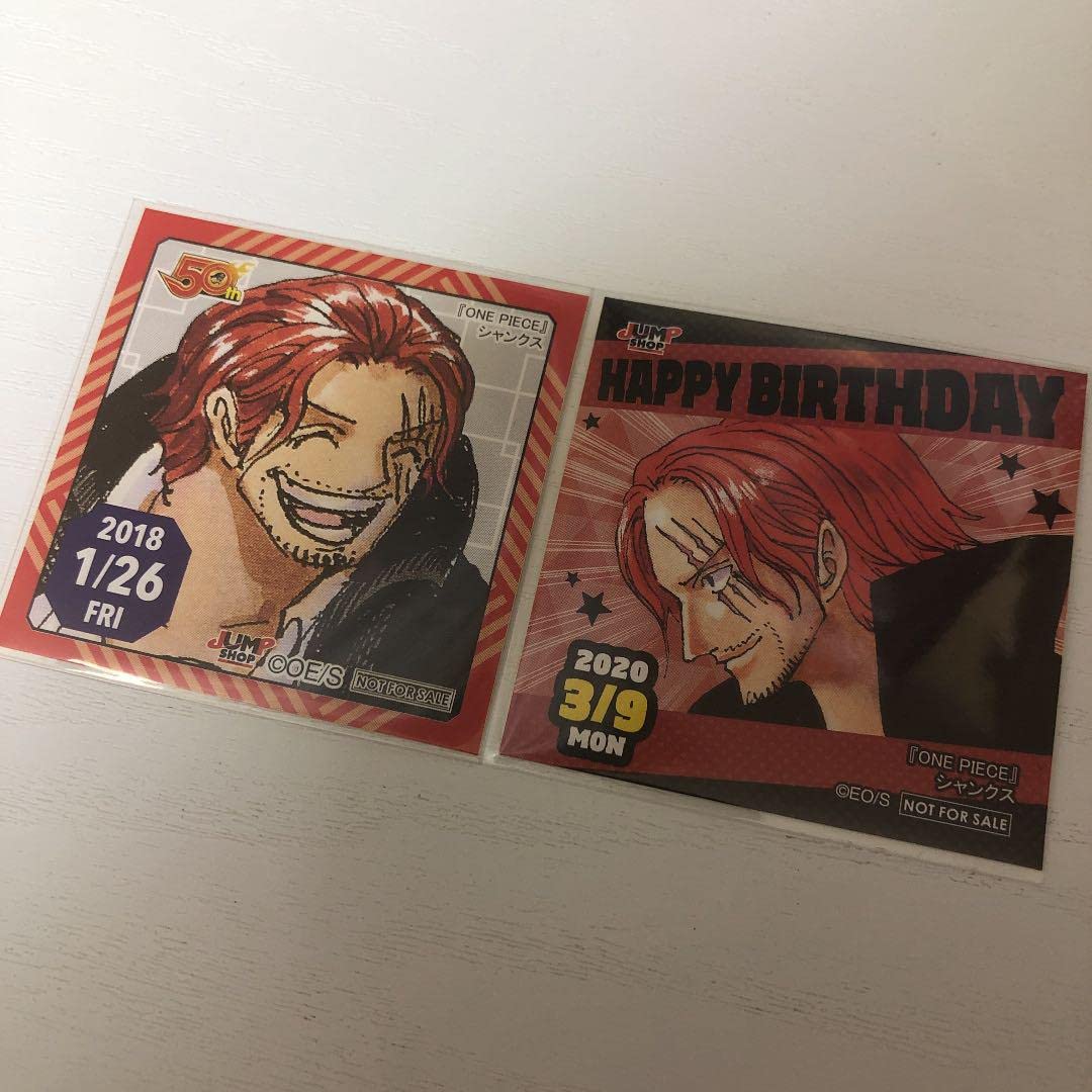 ONE PIECE ワンピース麦スト限定365日ステッカーバギーシャンクス