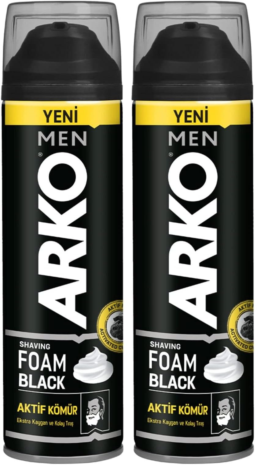 ARKO MEN Black Tıraş Köpüğü, 200 Mililitre (2 paketi)