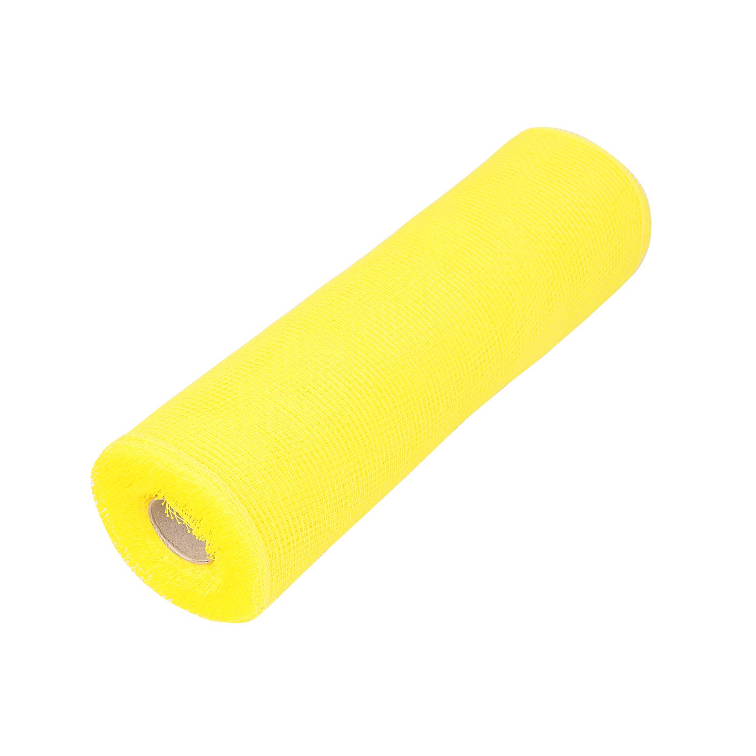 ITIsparkle25cm x 9.1m Deco Poly Mesh Ribbon - Yellow Non Metallic
