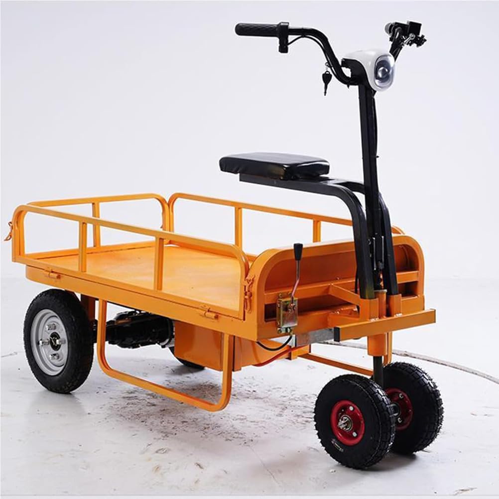 ZLZNX Elektro Pritschenwagen Tragbar Langlebig Transportwagen Klappbar 600kg Rollwagen Plattformwagen Transporthilfe Handwagen Mit Feststellbremse,02