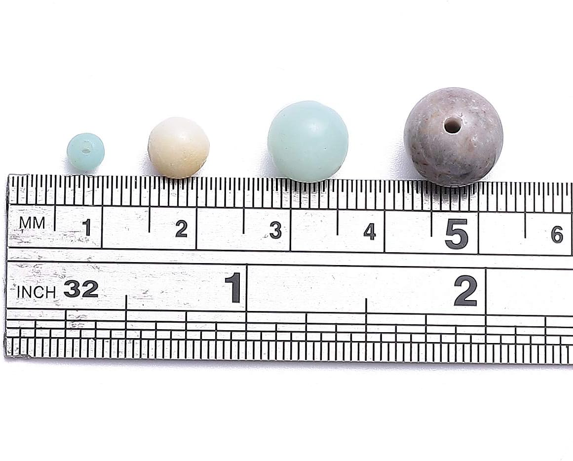 Natural Amazonite Jade Stone Round Loose Semi Gemstone Beads for Jewelry Making 4MM 89PCS - Image 3