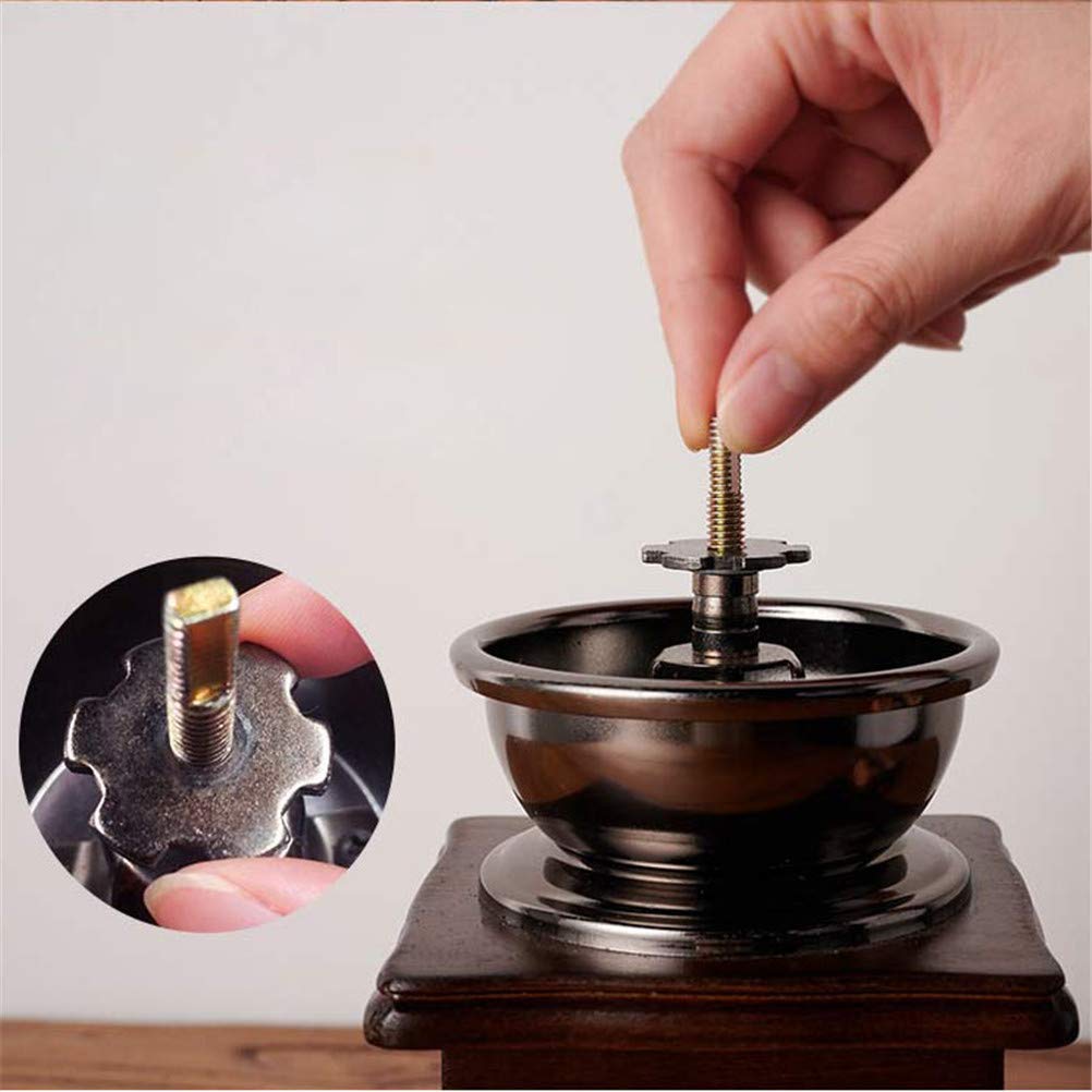 Macinino manuale per chicchi di caffè retrò classico portatile a manovella caffettiera in legno per spezie mini macina con spazzola pulita regalo amante del caffè utensile da cucina
