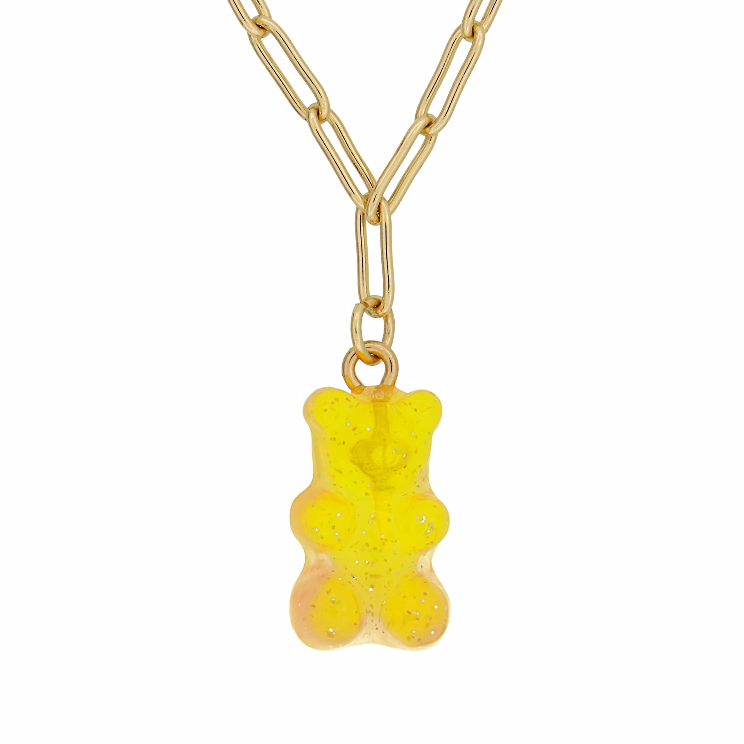 FashionboxBella Gummy Bear Necklace Yellow Pink Gold One Size Yellow