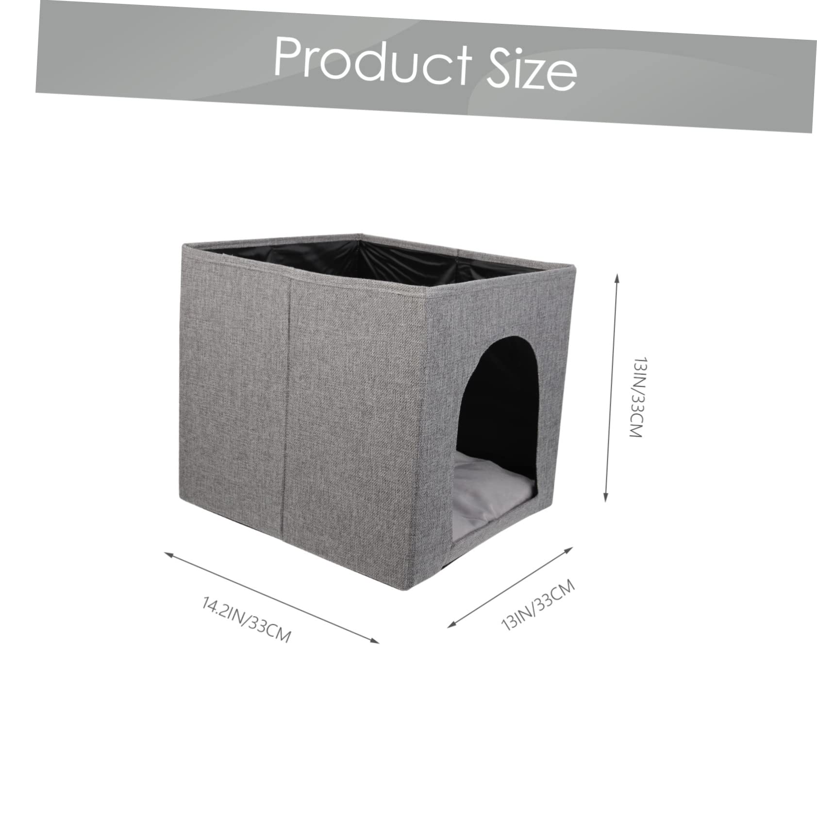TOYANDONA Maison pour Chat Niches Lin Nid Respirant Intérieur Et Extérieur Lit Confortable Pliable