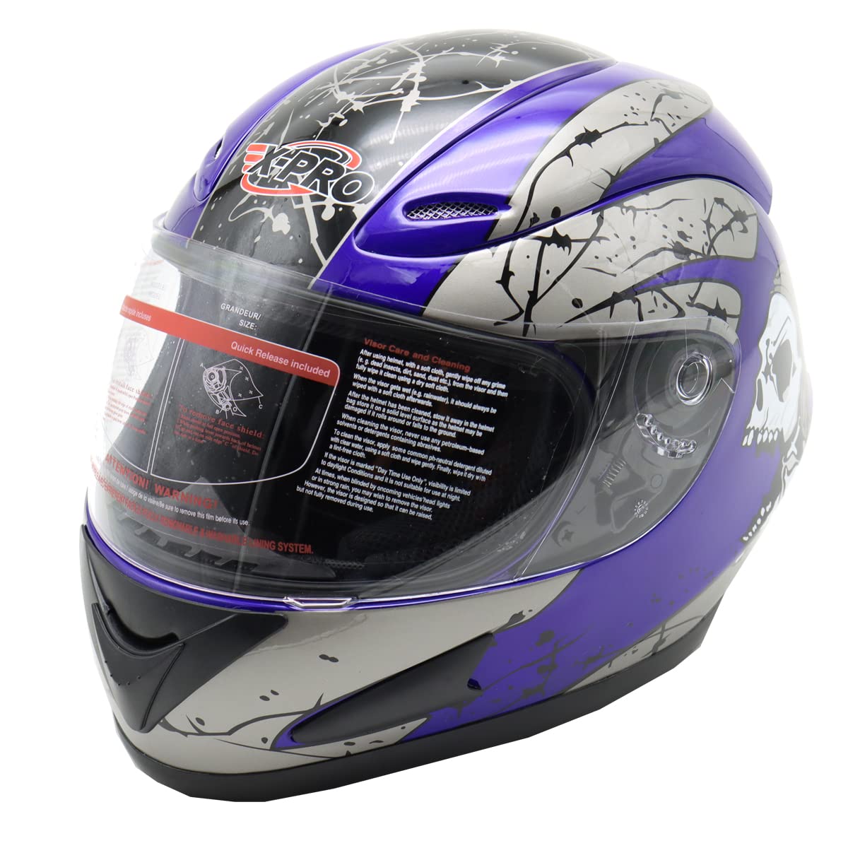 Amazon.com: X-Pro Adult Motorcycle Full Face Helmet DOT Approved