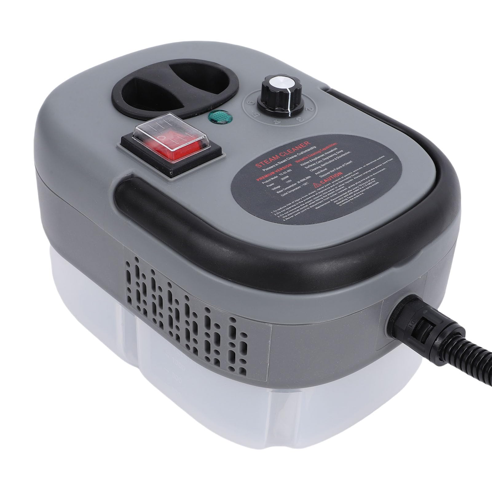 TOPINCN Limpiador a Presurizado de Mano, Máquina de Limpieza Portátil de Alta Temperatura de 2500 W para Muebles de Cocina y Coche con Tanque de 1200 Ml de Capacidad (Enchufe europeo 220V)