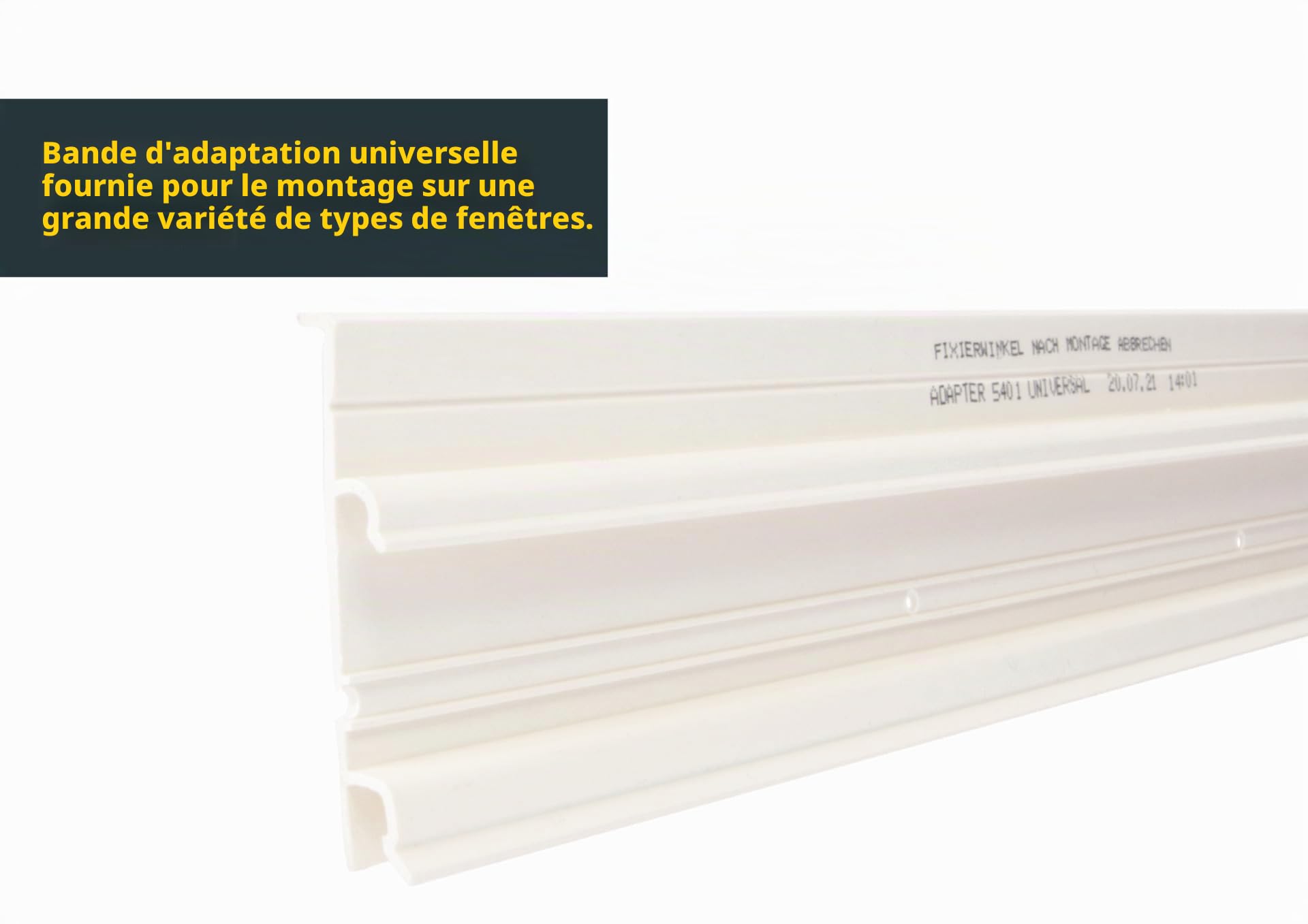 Schellenberg 39060 Kit de volet roulant pour fenêtre Système de volet roulant Mini PVC 80 x 120 cm Blanc/gris Peut être raccourci en hauteur et largeur avec isolation EPS et accessoires à monter