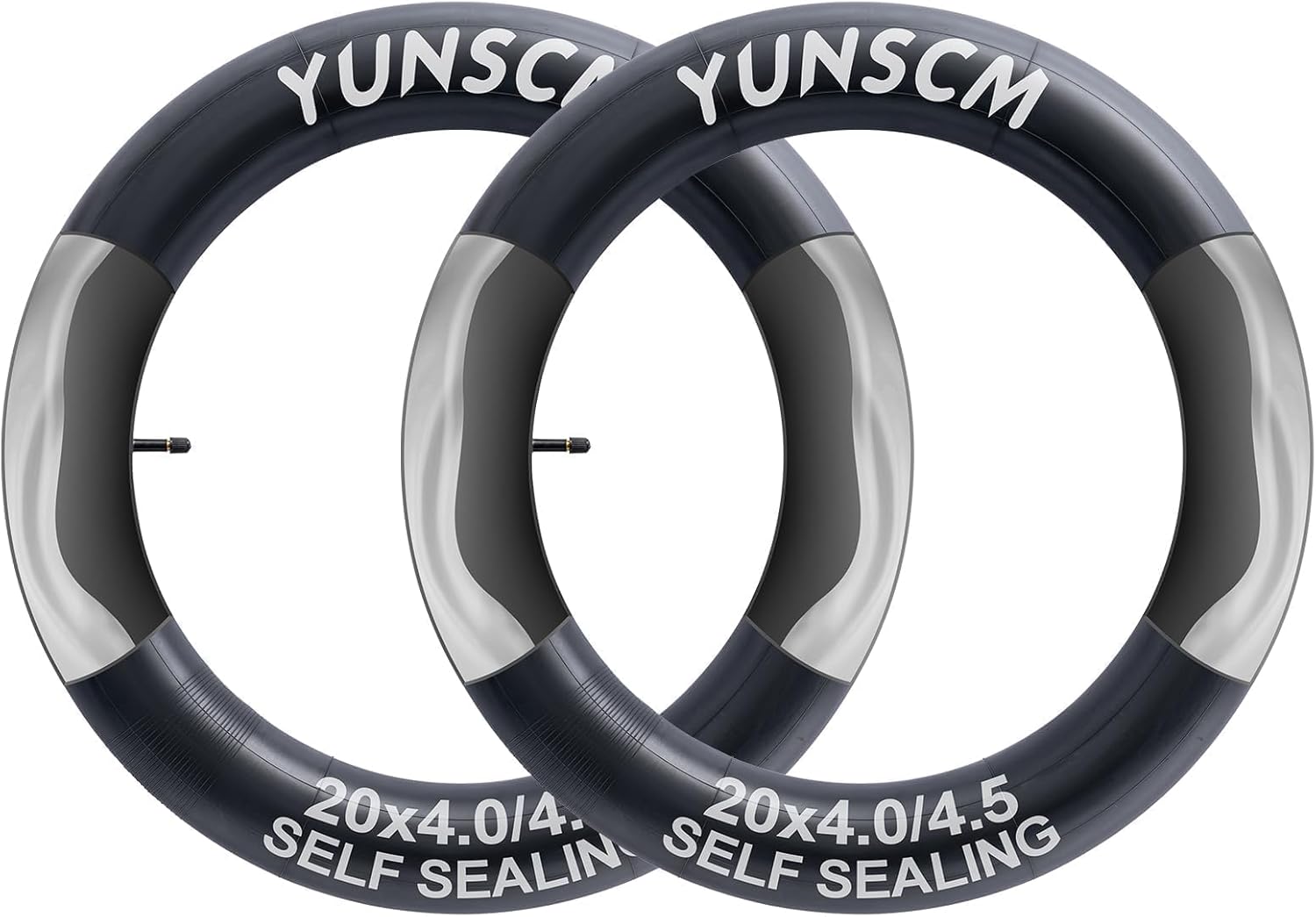 2-PCS 20x4 Self-Sealing Fat Bike Tubes 20 x 4.0/4.5 AV32mm Super Automatic Repair,Puncture Resistant Compatible with 20 x 4 20x4 1/4 20x4.50 E-Bike Bicycle Tire Tubes Schrader Valve