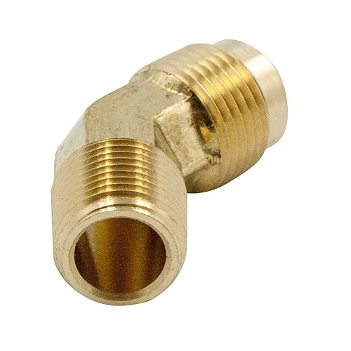 Legines Brass Tube Fitting, 45 Degree Elbow, 1/4" Flare x