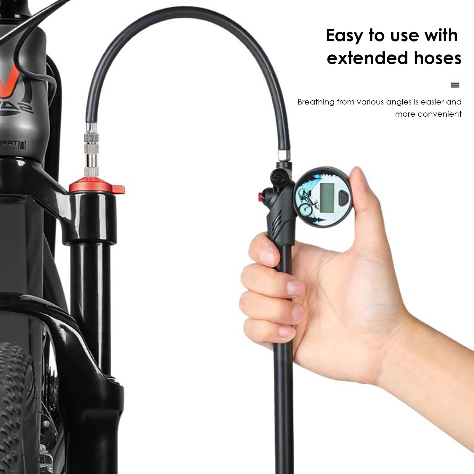 Pompa manuale per gonfiare pneumatici, portatile, universale, pompa Schrader con valvola Presta, pompa per bici da strada e mountain bike