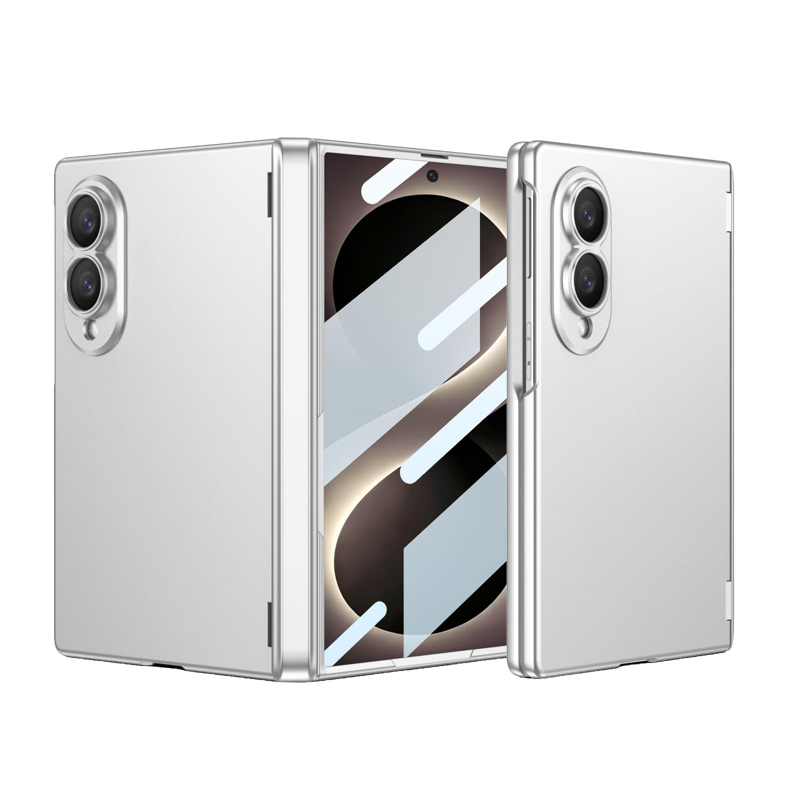 FDUJINH Cover for Samsung Galaxy Z Fold 8, Slim Fit Case with Screen Protector Film Anti-Fall Hinge Minimalist Hard Shell
