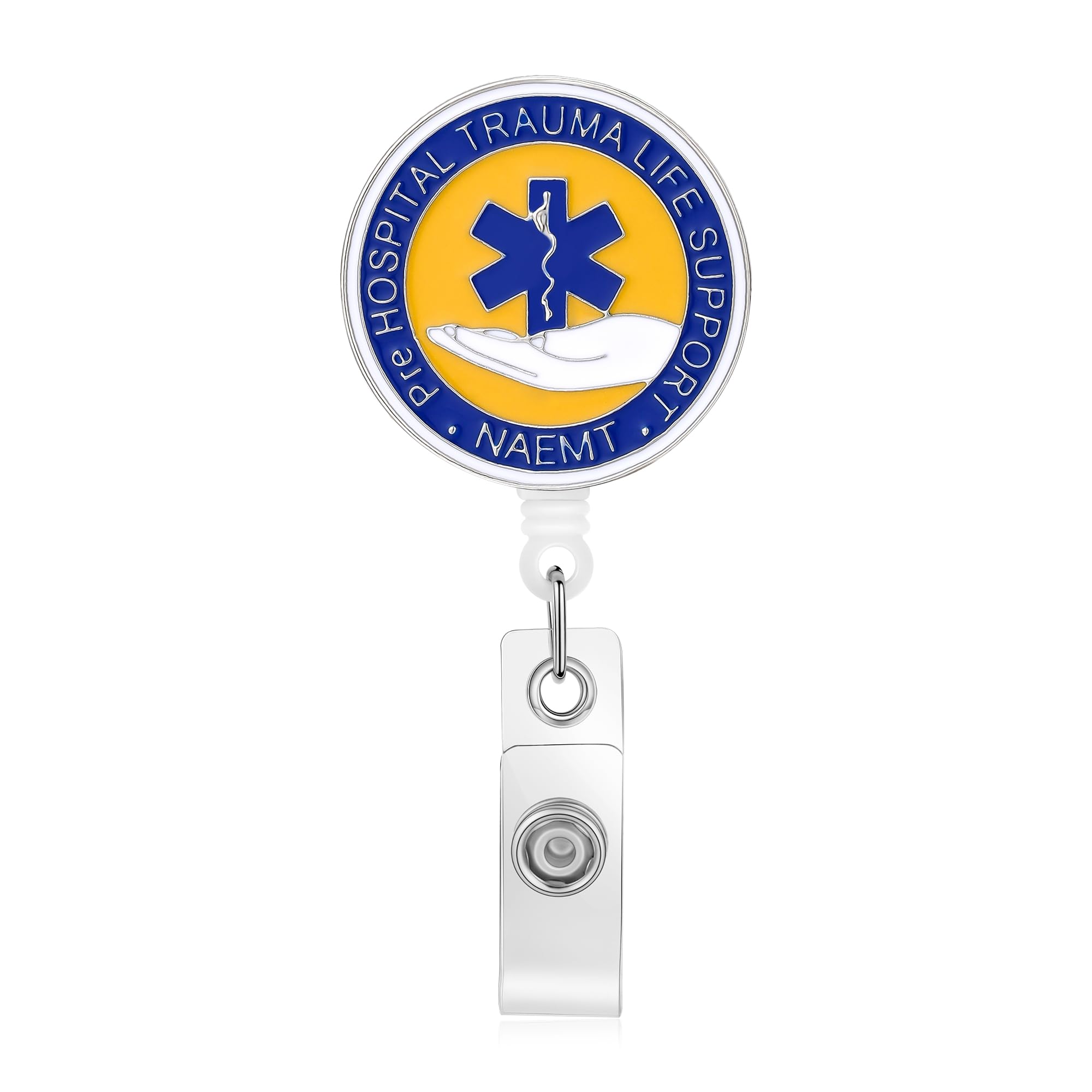 Medical Nurse Badge Reel Holder Medicine Nursing Enamel ID Badge Clip Reels Retractable for Doctor Hospital Worker