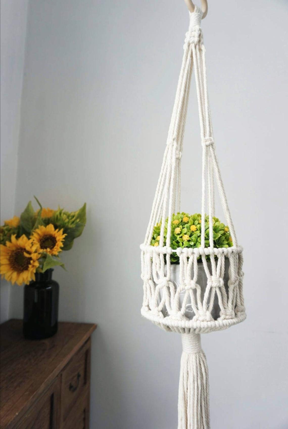 PartyStuff cotton Hanging Planter, White, One Size, Pack Of 1 (B08KP87ZM8) Amazon Price History, Amazon Price Tracker