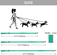 Vista 6 de Joytale - Correa resistente para perros grandes que tiran, doble asa para control de tráfico, correas reflectantes de doble cara para perros grandes