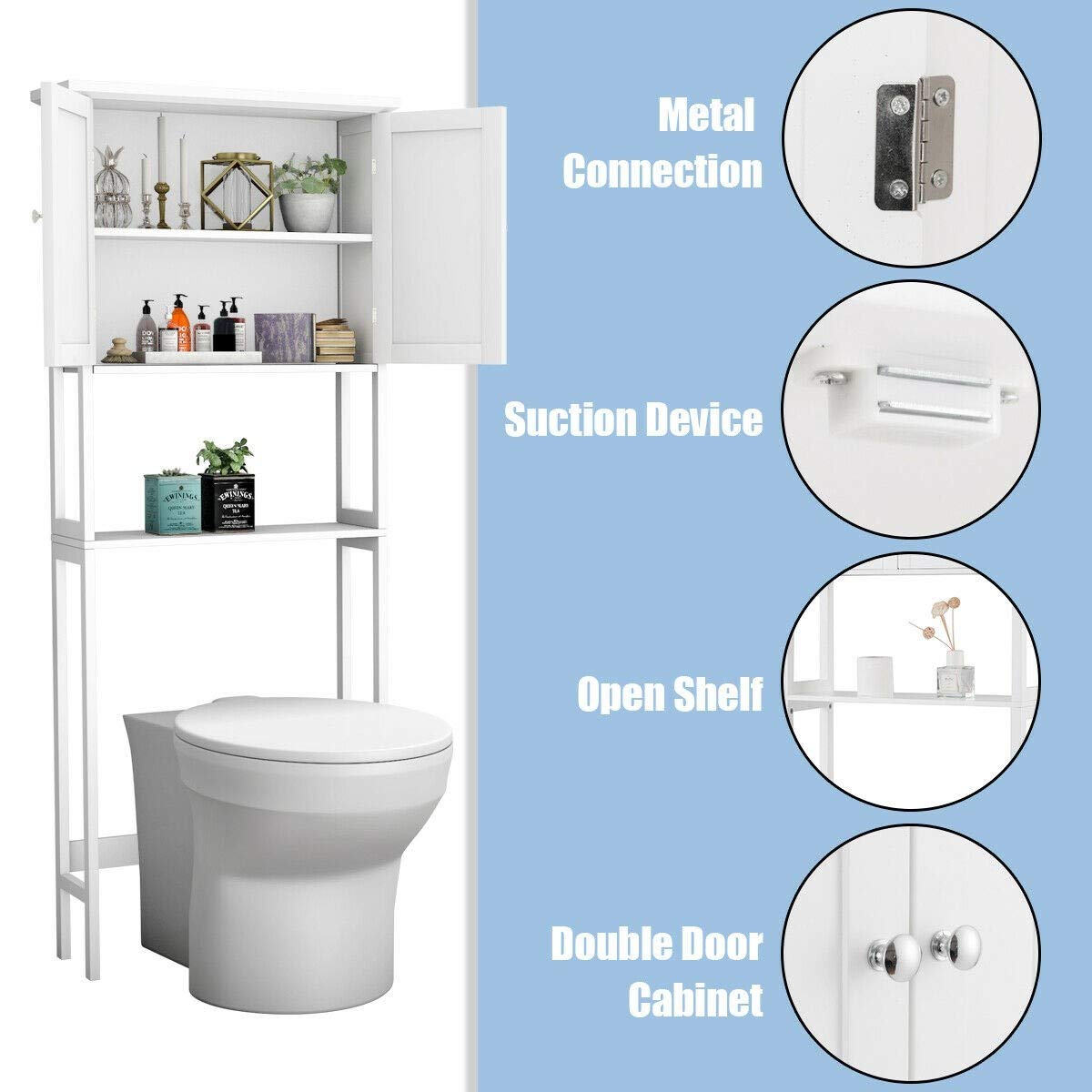 OverTheToilet Space Saver, Bathroom Organizer
