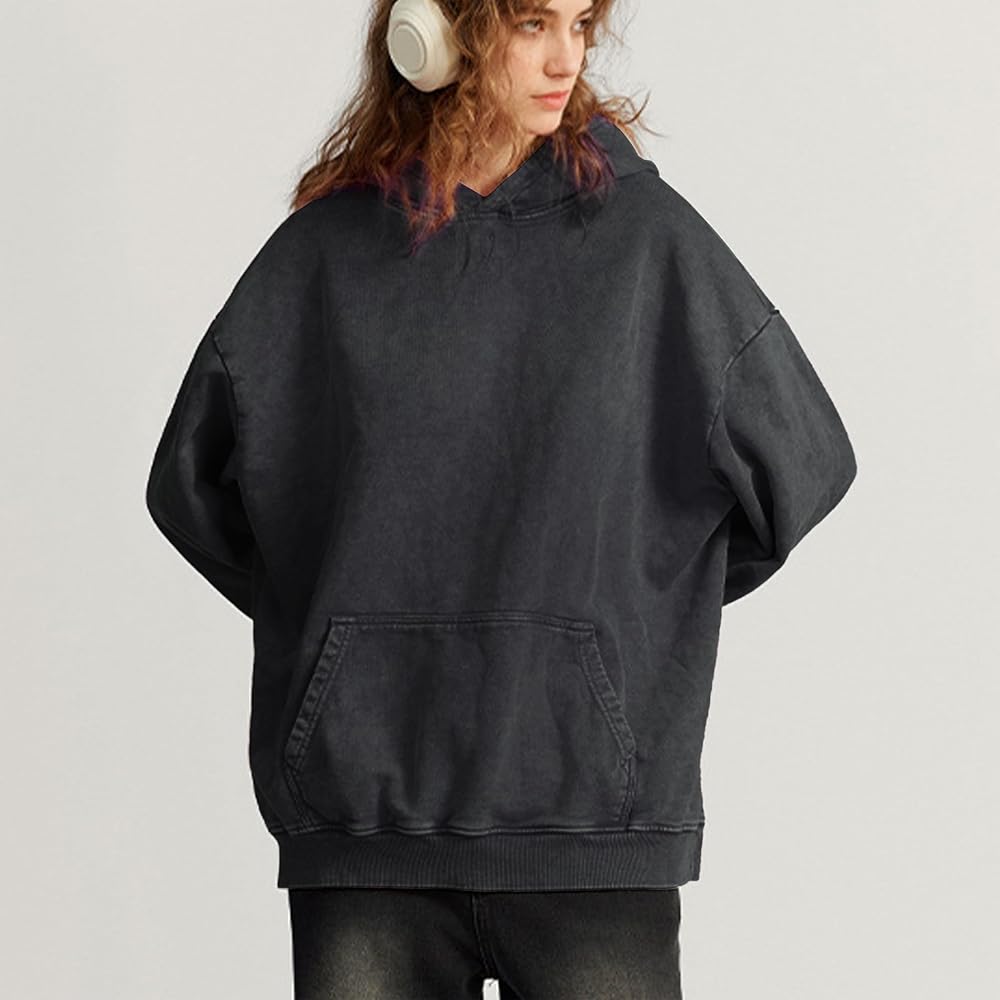 Songling Women's Casual Hoodies Fleece Vintage Washed and