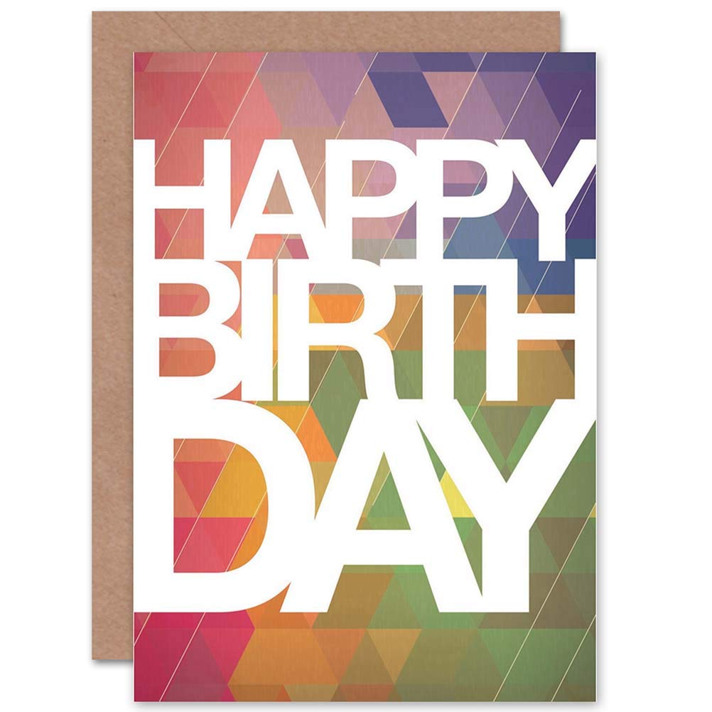 Wee Blue Coo Blue Wee Coo Birthday Happy Large Text Colourful Art Greetings Greeting Card Gift