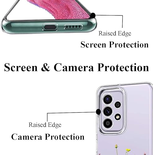 Miniatura 2 de Unov Funda compatible con Galaxy A53 5G transparente con diseño de poliuretano termoplástico suave, absorción de golpes, diseño delgado en relieve