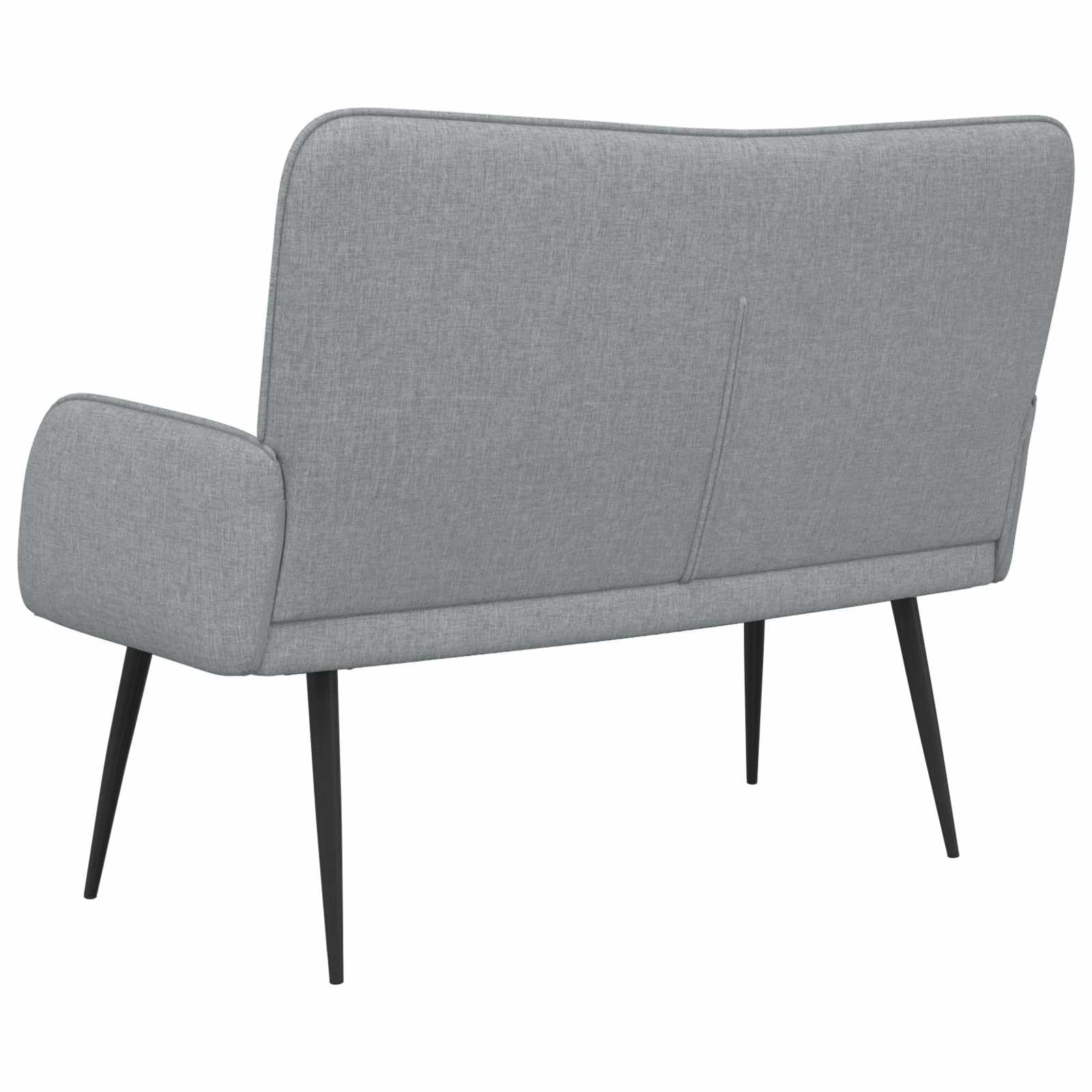 Divano a 2 posti, grigio chiaro, 115 x 61 x 87 cm, in tessuto con telaio robusto e rivestimento in poliestere resistente, per piccolo soggiorno, camera degli ospiti, lounge e seduta flessibile