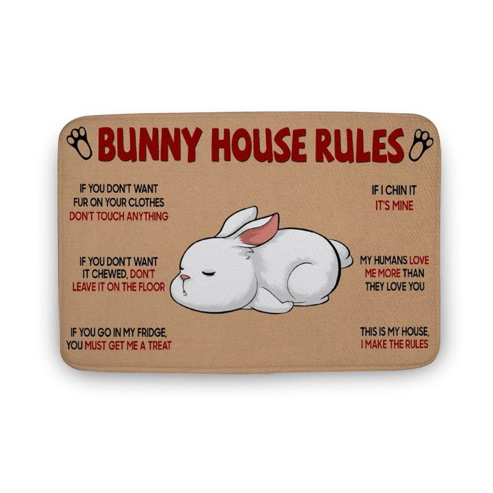 Bunny Doormat, Bunny Welcome Mat, Coral Velvet Rug 16'x24'