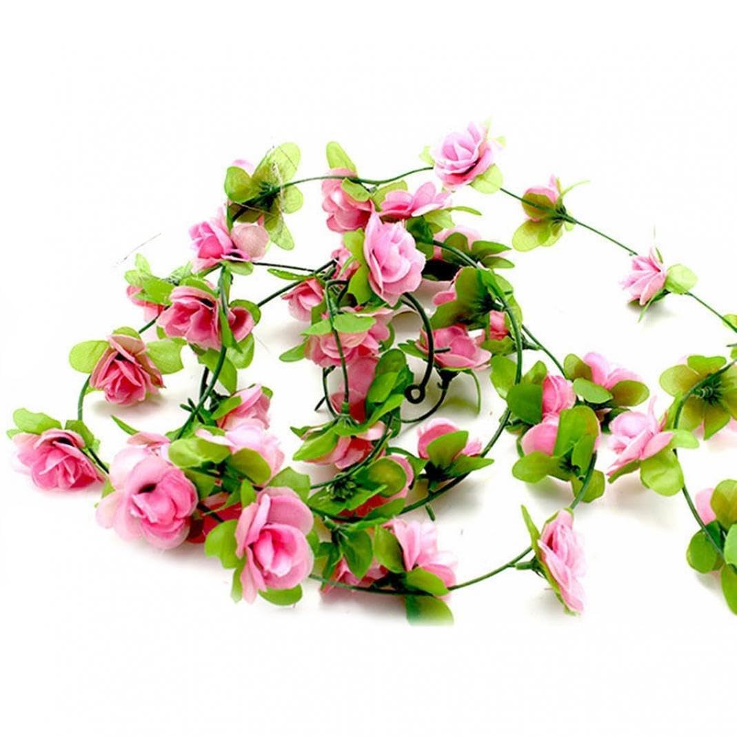GREENLANS-1 2.2m Artificial Fake Flowers Ivy Leaf Vine Wedding Hanging Garland Plant Decor