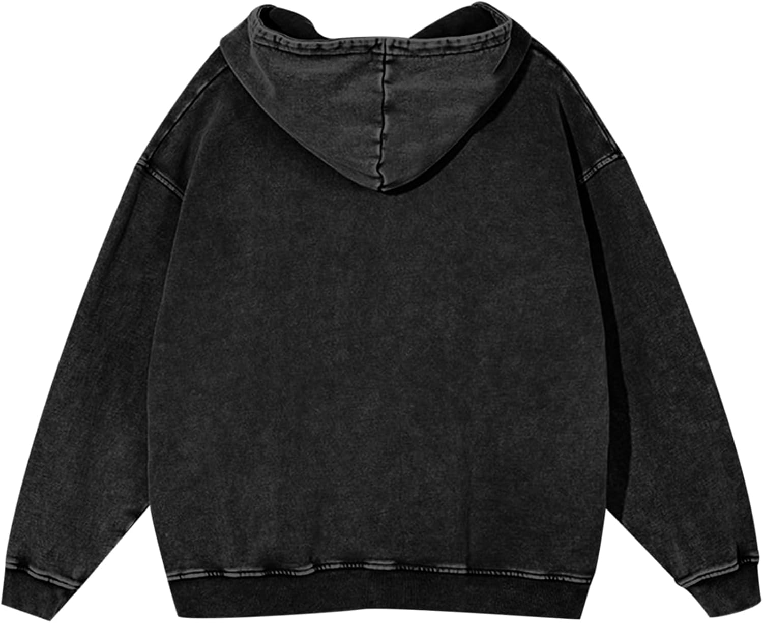 BINTEHGS Mens Oversized Hoodie Vintage Acid Wash Hoodie Baggy Cotton hooded Sweatshirts Unisex Distressed Pullover Streetwear - Image 2