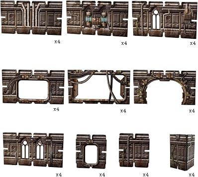 Battle Systems Sci-Fi Terrain - 28mm Modular 3D Space Terrain - Perfect for Wargaming and Roleplaying Tabletop Games - Full Colour Printed 3D Multi Level Building Models (Gothic Cityscapes)