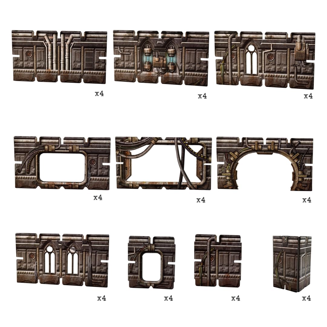 Battle Systems Terreno de Ciencia ficción - Terreno Espacial Modular 3D de 28 mm Juegos de Guerra y Juegos de rol - Modelos de construcción de Varios Niveles Impresos a Todo Color 3D