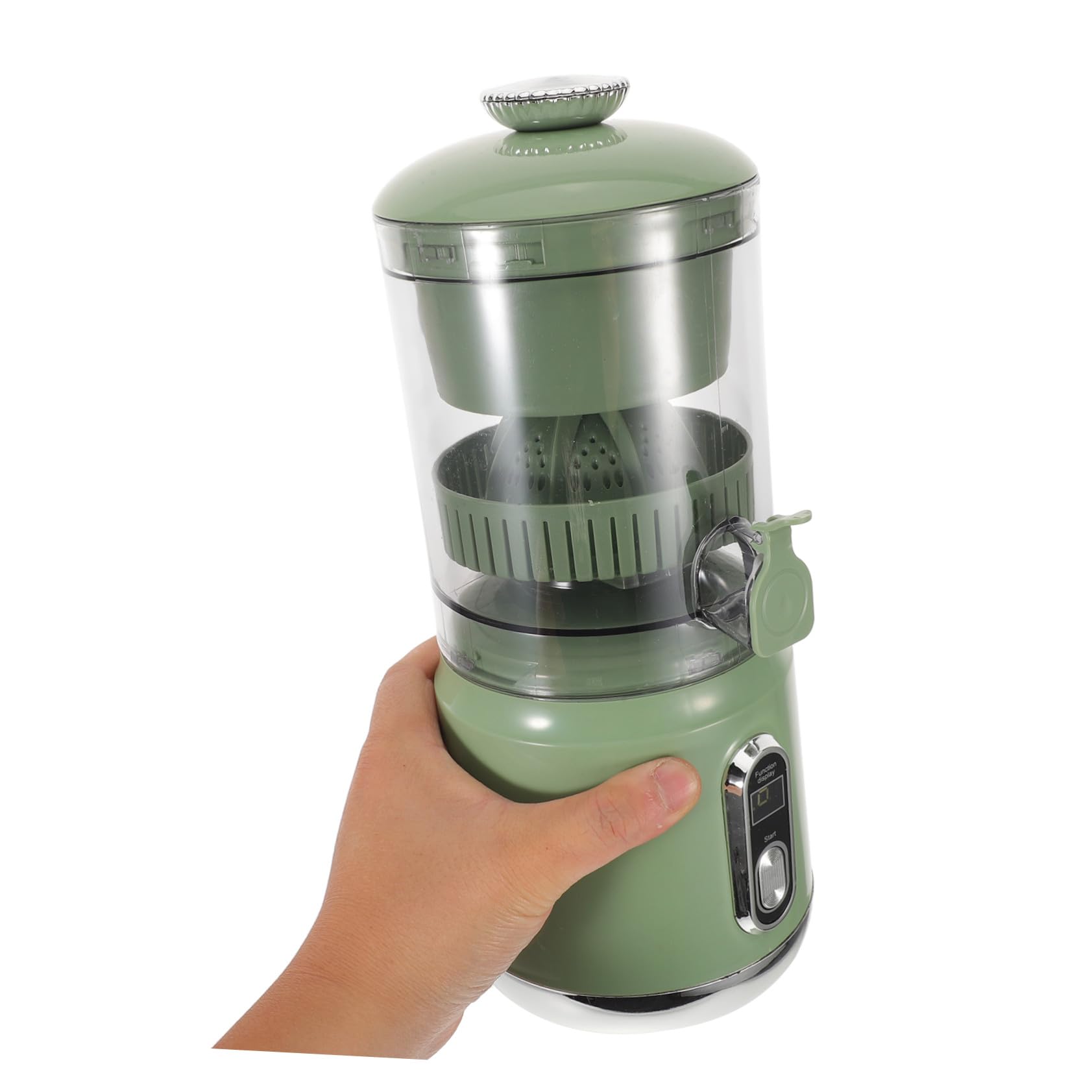 Exprimidor de Cítricos Eléctrico Portátil Verde de Plástico 600 Ml | Separación Automática de Pulpa, Tecnología de Prensado, Uso en Hogar y Viaje