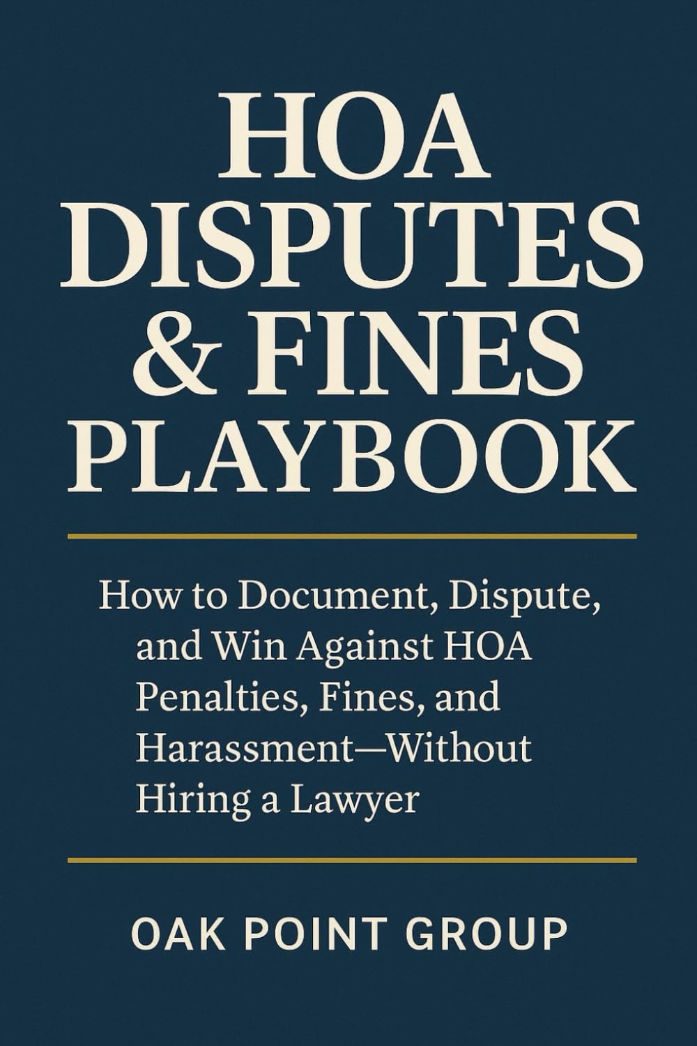 HOA Disputes & Fines Playbook: How to Document, Dispute, and Win Against HOA Penalties, Fines, and Harassment—Without Hiring a Lawyer