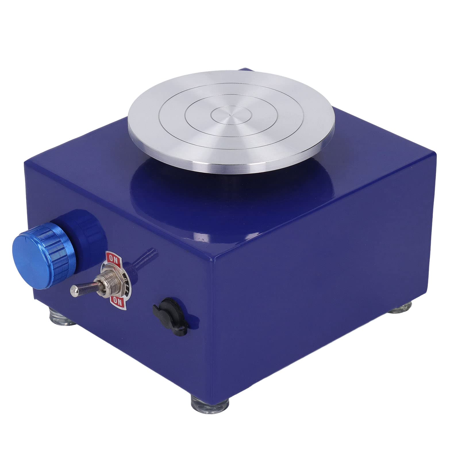 Fdit Mini Torno de Alfarero, Máquina de Alfarería para Niños de 2000 RPM con Recipiente Extraíble, para Manualidades de Arcilla DIY. Actividades para e hijos. (aleación, plástico 2)