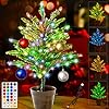 Lighted mini christmas tree tabletop led xmas tree with remote colorful 80led pre lit artificial tree in pot for home party christmas decor rgb  urban country home decor