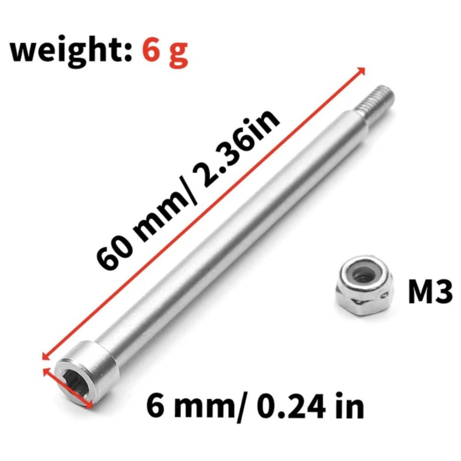Bisagra Suspensión Brazo 4 * 56Mm M3 para Traxxas para X-maxx X 70510 RC