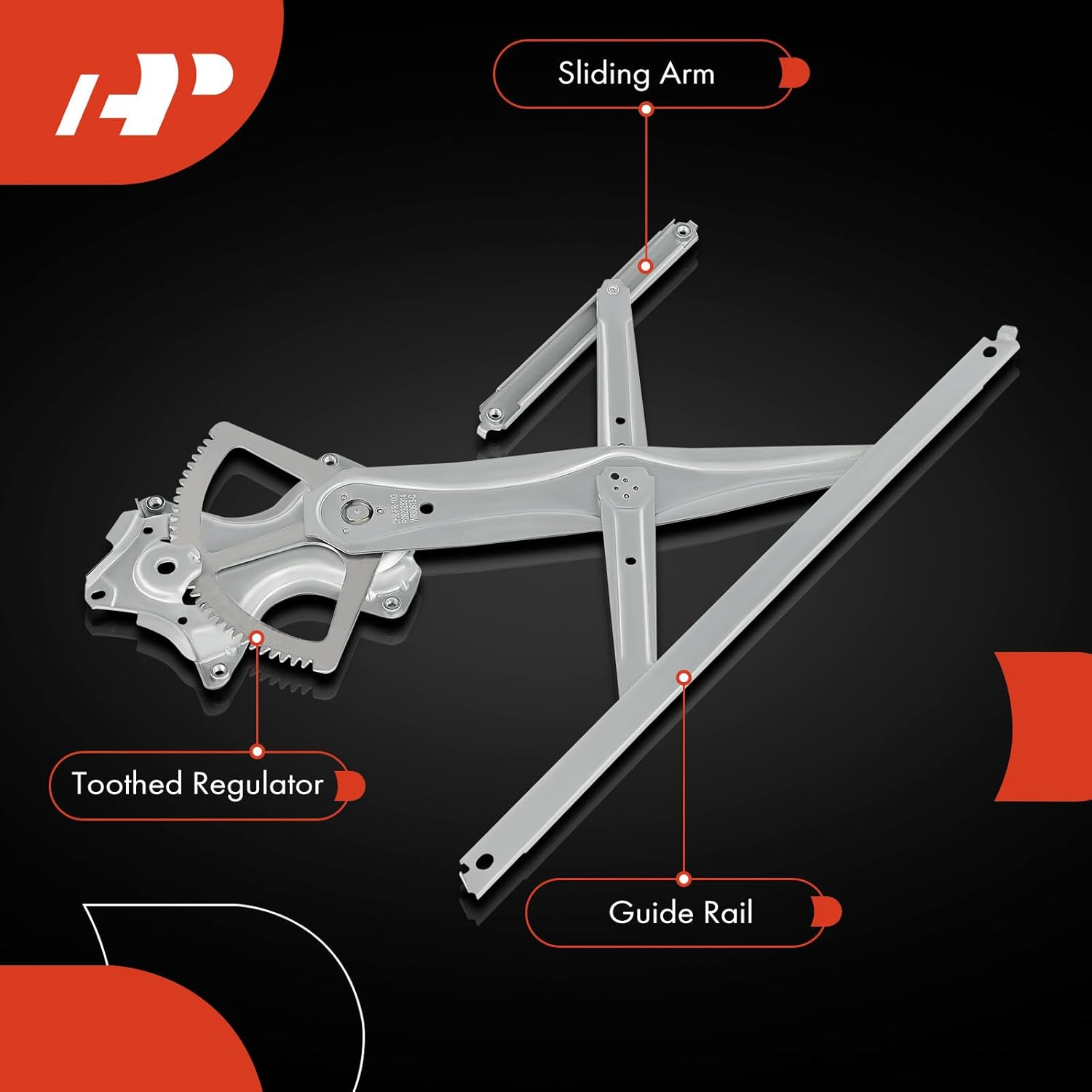 A-Premium Electric Power Window Regulator Without Motor Compatible with Toyota C-HR CHR 2018 2019 2020 2021 2022, Front Right Passenger Side