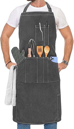 Delantales artísticos para pintar cerámica, delantales de cocina para hombre y mujer, delantales de cocina para cocina, restaurante, barbacoa