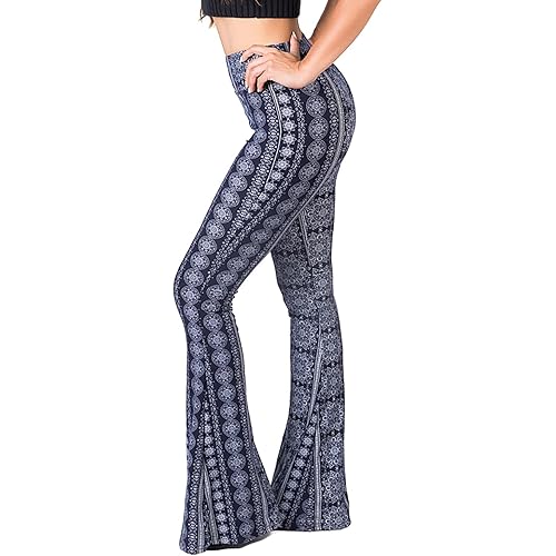 SATINA High Waisted Flare Leggings for Women - Yoga Pants for Women - Buttery Soft Bell Bottom Palazzo - Versatile Sizing