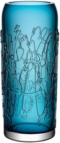 Kosta Boda Jarrón de cordel, azul, grande