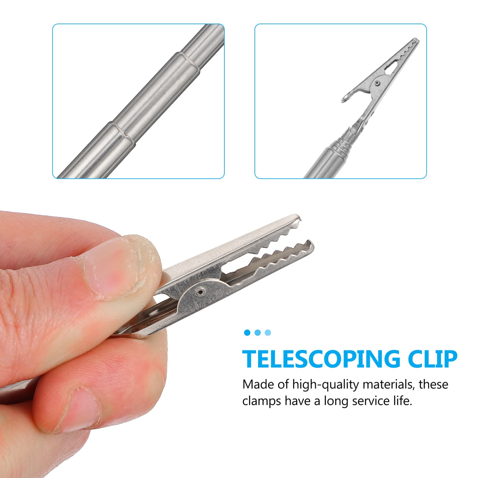Lovelysp Pinzas Telescópicas De Cocodrilo Con Clip Para Bolígrafo