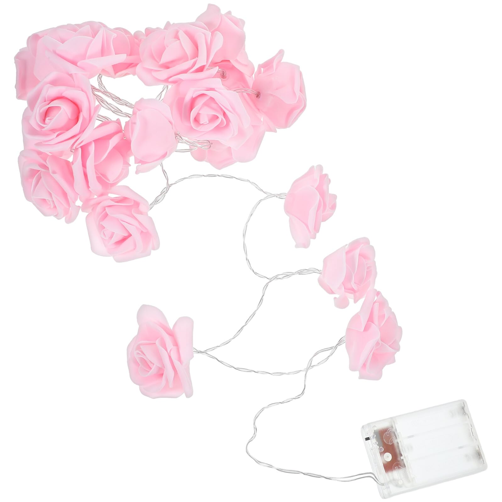 Didiseaon Catena Luminosa LED a Forma di Rosa Rosa 3 Metri 20 Luci Batteria Luci Decorative a Stringa per Feste Matrimoni e Compleanni per Interni ed Esterni