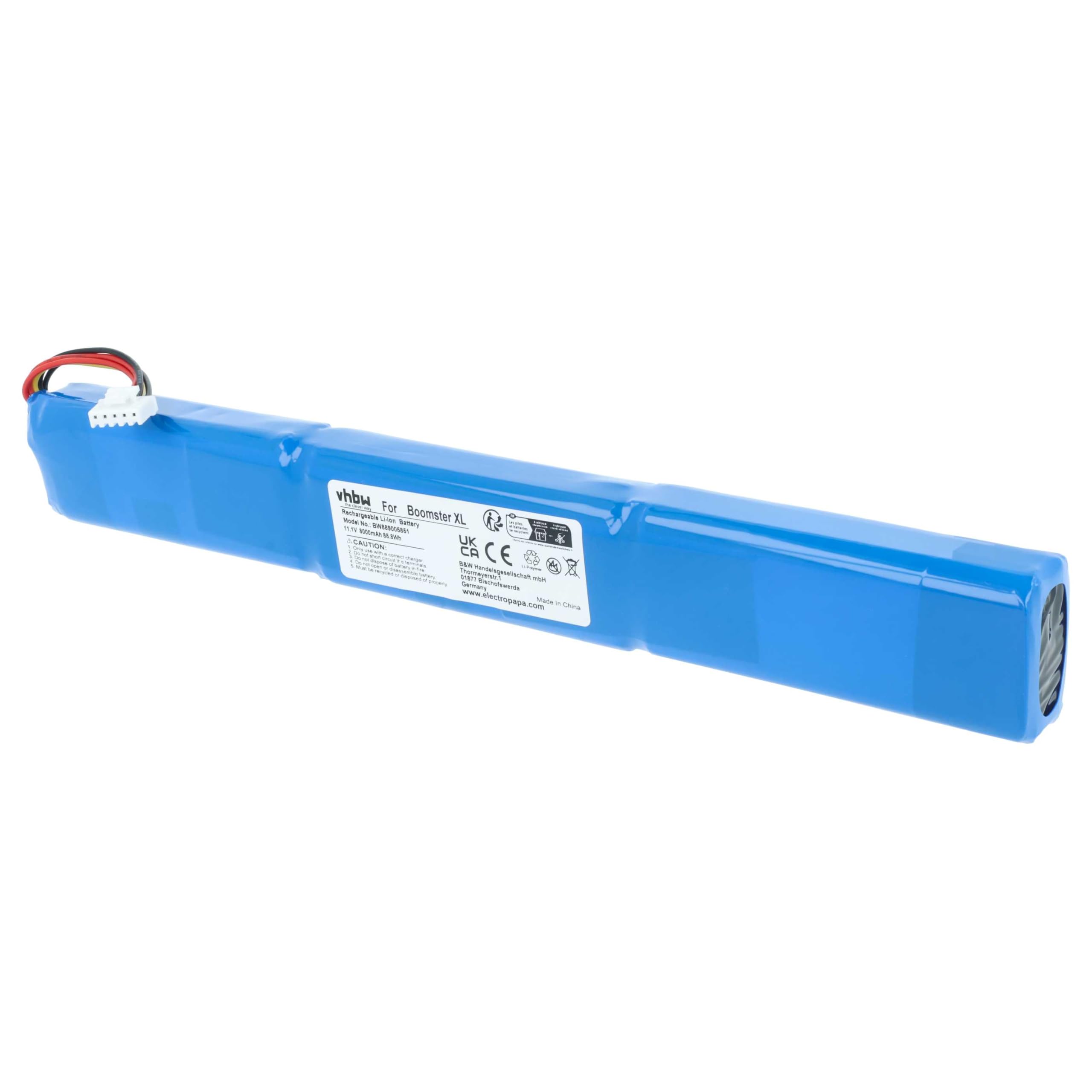 vhbw Akku kompatibel mit Teufel Boomster XL digital Radio (8000 mAh, 11,1 V, Li-Ion)