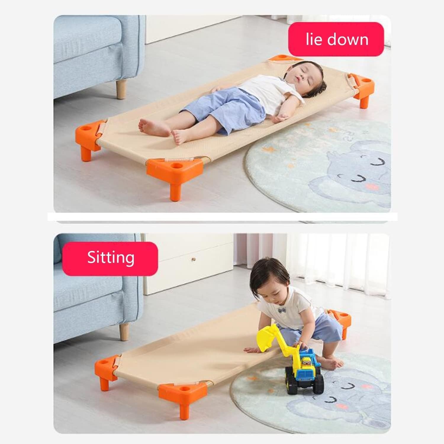 Amazon｜保育園用ベビーベッド 5個 ポータブル 積み重ね可能