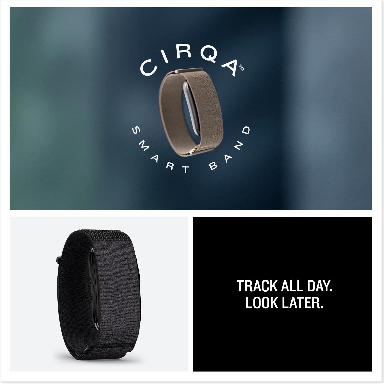 Garmin CIRQA Smart Band, Fitnesstracker ohne Display, L/XL, French Gray | ohne Abo, bis zu 10 Tage Akkulaufzeit, 80+ Sportprofile, Trainingseffekt, Erholungszeit, Schlafanalyse, Textilarmband
