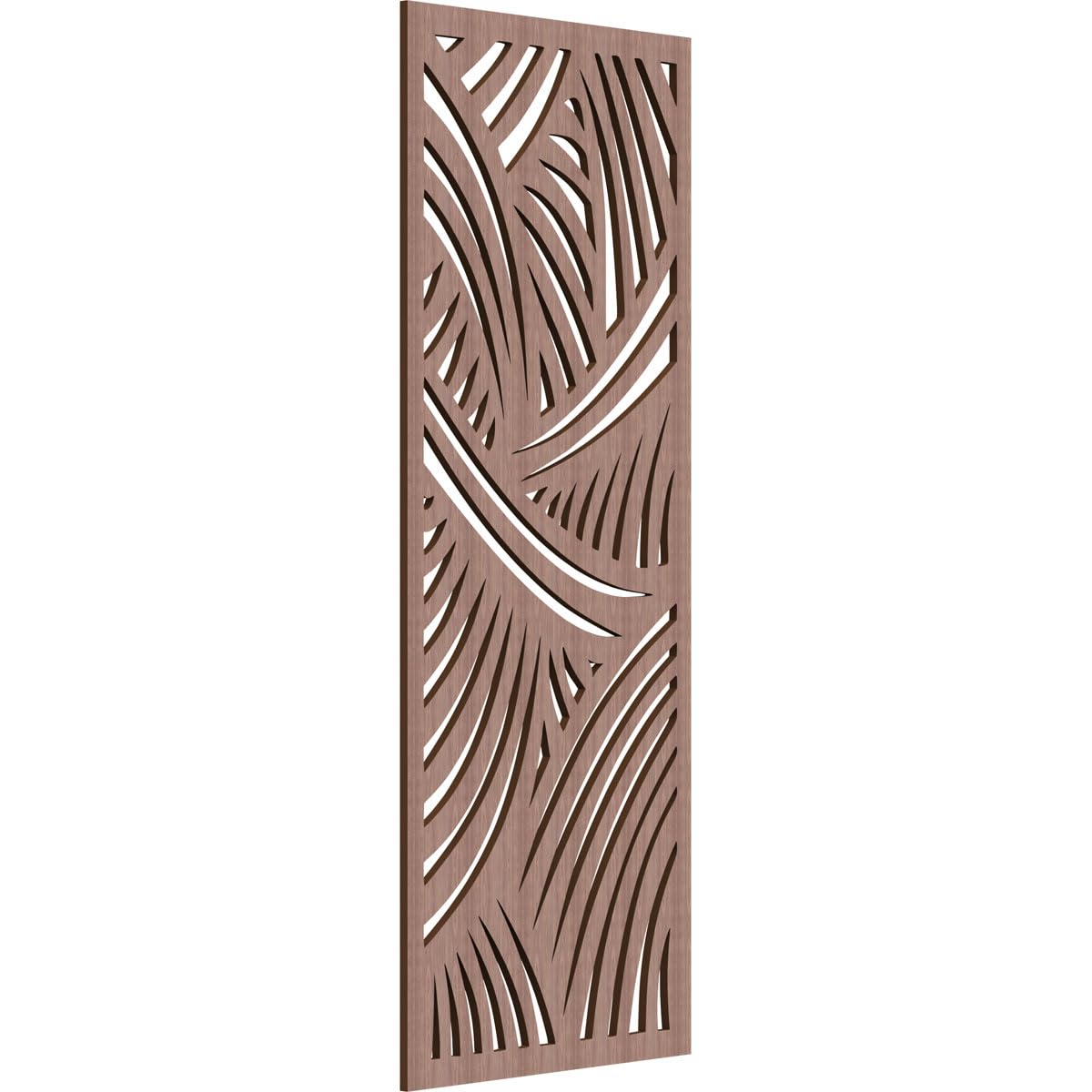 19 3/8"W x 49 3/8"H x 3/8"T Chester Decorative Fretwork Wood Wall Panels, Walnut