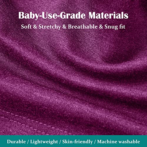 Image of Zeaxuie Baby-Use-Grade Dog Anxiety Vest, Breathable Dog Jacket Wrap for Thunderstorm, Travel, Fireworks, Vet Visits- Calming Coat for Small, Medium & Large Dogs-M-Purple