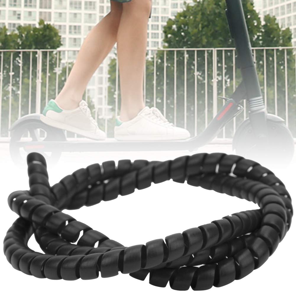 Tubo Freno a Spirale, Copertura Protettiva per alloggiamento Cavi ignifugo antifrizione per Scooter Elettrico M365(Nero),Scooter elettrici